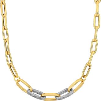 Delmar Contrast Enamel Oval Link Chain Necklace in Yellow at Nordstrom Rack