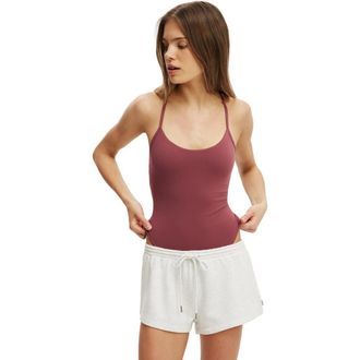 Cotton On Womens Active Ultra Soft High Side Bodysuit in Dusty Rose at Nordstrom, Size X-Large