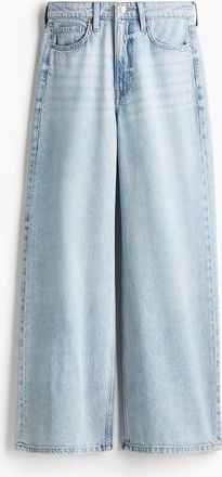 H&M Feather Soft Super Wide Ultra High Jeans - Blue