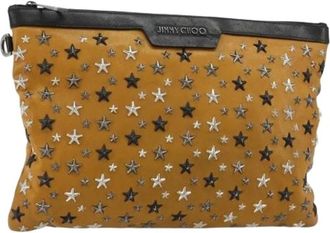 Jimmy Choo London Pre-owned Clutch Bag - Dames - Vintage Clutch - Bruin - ONE Size - Leer - Vintage