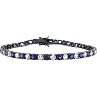 Delmar Mens Lab Grown Blue & White Sapphire Tennis Bracelet at Nordstrom Rack