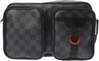 Louis Vuitton Pre-owned Belt Bags, male, Black, Size: ONE SIZE Pre-owned Damier Graphite Canvas Shoulder Bag