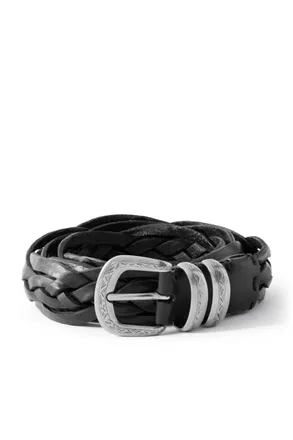 Brunello Cucinelli 3cm Woven Leather Belt