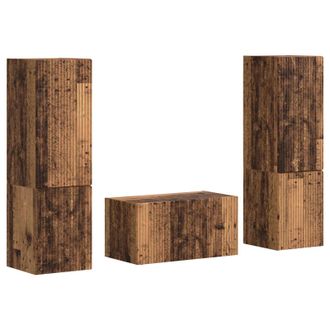 vidaXL Conjunto De Mueble De Tv 5 Pcs Madera Envejecida Vidaxl