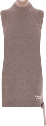 Fendi Gebreide jurk - Bruin