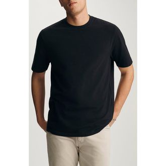 Mavi Black Slub Cotton Blend T-Shirt at Nordstrom, Size Xx-Large