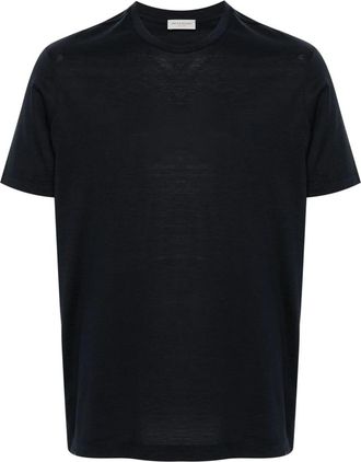Paul & Shark Zijden Casual T-shirt met Korte Mouwen - Heren - T-shirts - Blauw - 3XL - Katoen - Tops