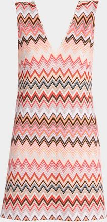 Missoni Chevron Sleeveless Mini Shift Dress