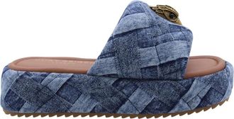 Kurt Geiger Hoppe Dames Muiltjes - Dames - Sandalen - Blauw - 36 EU - Schoenen