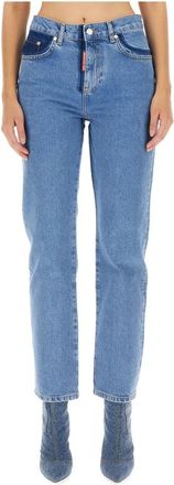 Moschino Straight Jeans - Dames - Regular Fit Jeans - Blauw - W28 - Jeans