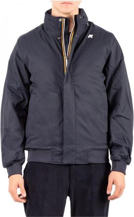 K-Way Amaury Twill Marmotta Jacket - Heren - Bomber jackets - Blauw - XL - Polyester - Jassen