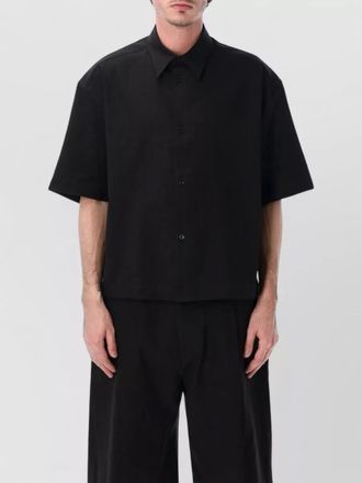 STUDIO NICHOLSON relaxed cropped shirt cotton linen