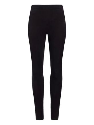 12 Storeez cupro blend leggings - women - Cupro/Polyamide/Elastane - XXS/XS - Black