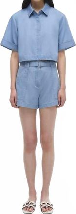 Jonathan Simkhai Bishop Cotton Top In Stratus