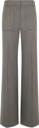 Victoria Beckham Wide Broeken - Dames - Wijde Broeken - Groen - S - Broeken