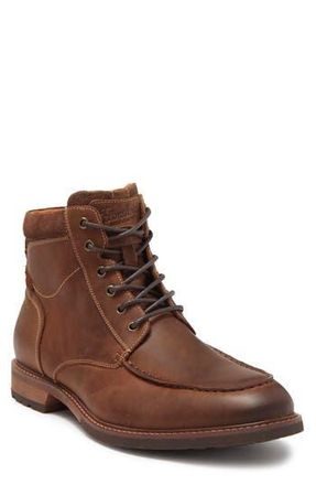 Florsheim Chalet Leather Moc Toe Side Zip Boot in Brown Ch at Nordstrom Rack, Size 10.5