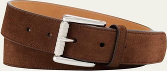 Ralph Lauren Mens Suede Roller-Buckle Belt