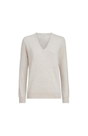 Brunello Cucinelli Cashmere sweater with monili in Oyster at Nordstrom, Size Xx-Large Eu