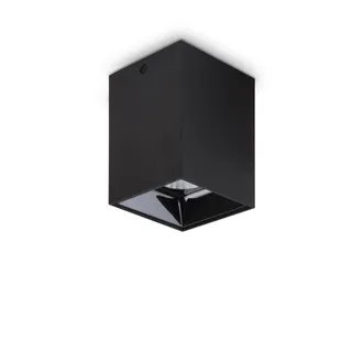 Ideal Lux Plafoniera Moderna Nitro Alluminio Nero Led 15w 3000k Luce Calda