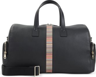 Paul Smith Black Leather Day Holdall-Uomo