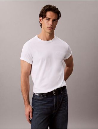 Calvin Klein Jeans Calvin Klein Mens Calvin Arch Interlock Tee - Open White - 2XL