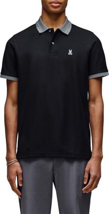 Psycho Bunny Murphy Pima Cotton Piqué Polo in Black at Nordstrom, Size 4