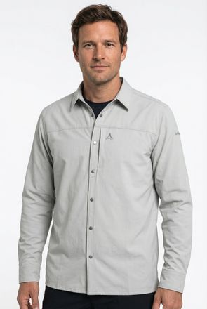 Sch&ouml;ffel Funktionshemd SCH&Ouml;FFEL, Herren, Gr. 46, N-Gr, stone grau, Obermaterial: 100% Polyester, Hemden Funktionshemd, sportliche Passform, aus Polyester, spor