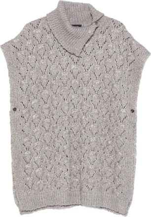Fabiana Filippi Cape - Dames - Ponchos - Grijs - ONE Size - Jassen