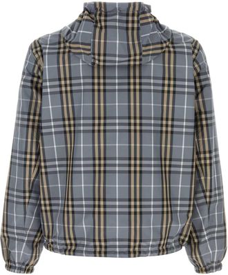 Burberry Mens Embroidered Polyester Reversible Jacket Waveblueipcheck Giubbini
