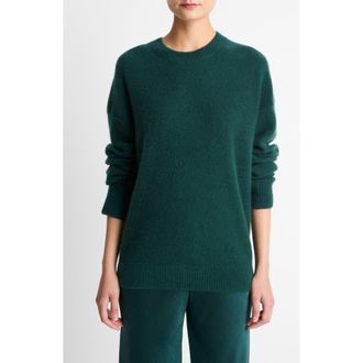 Vince Boiled Cashmere Crewneck Sweater in Juniper at Nordstrom, Size Small