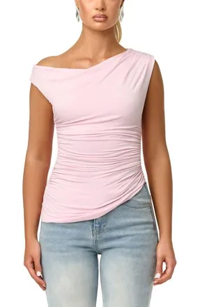 Naked Wardrobe Smooth One-Shoulder Top in Cotton Candy at Nordstrom, Size X-Small