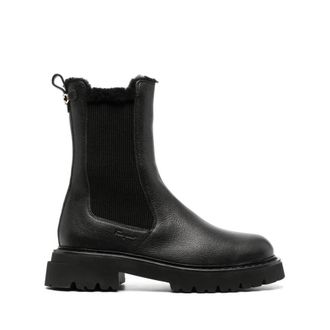 Ferragamo Womens Black Ankle boots Boots, Size 9.5