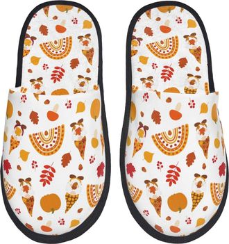 Generic Fall Gnomes Harvest Unisex Sliders Slip On House Slippers Cosy House Shoes For Winter Bedroom Outdoor M