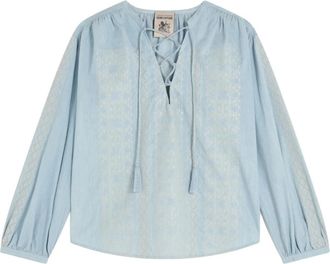 Semicouture Tops - Dames - Blouses - Blauw - M - Overhemden