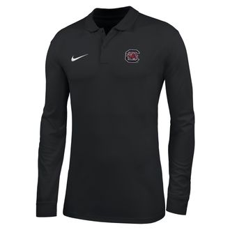 Nike South Carolina Victory Nike Mens Dri-FIT College Long-Sleeve Polo in Black | IW4969-010