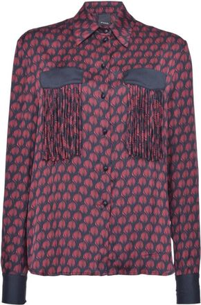 Pinko Satin Shirt Aristide Stijl - Dames - Overhemden - Veelkleurig - L - Overhemden
