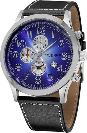 Akribos XXIV Essential Chronograph Quartz Blue-White Gradient Dial Mens Watch AK603BU