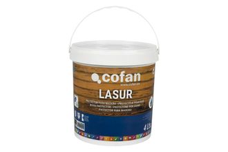 cofan Lasur Protector Al Agua Para Madera Mate Nogal 4 L, Recubrimiento De Acci&oacute;n Impregnante Que Deja Un Acabado a Poro Abierto Y Que No Crea Capa, Permiti