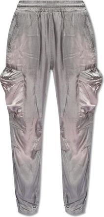 Diesel Zilveren Damesbroek Lente/Zomer - Dames - Slim Fit Broeken - Grijs - S - Polyester - Broeken