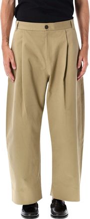 STUDIO NICHOLSON Pleated Wide-Leg Cropped Pants