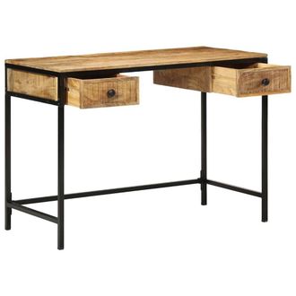 Berkfield Home Desk 105x50x75 cm Solid Wood Mango in Brown | Size: 105 x 50 x 75 cm
