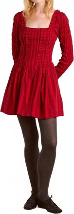 Damson Madder Raphaela Mini Dress In Red Stripe