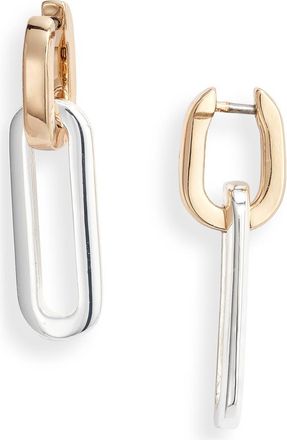 JENNY BIRD Teenie Detachable Link Drop Huggie Hoop Earrings in Two-Tone at Nordstrom