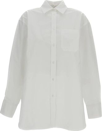 Sportmax Nespola Shirt - Dames - Overhemden - Wit - XS - Katoen - Overhemden