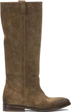 Strategia A5896 Velour Enkellaarsjes - Dames - Hoge Laarzen - Bruin - 41 EU - Leer - Schoenen