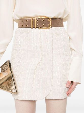 Iro Womens Cotton Blend Wrapped Skirt - Ivory - Size EU 38 (Womens)