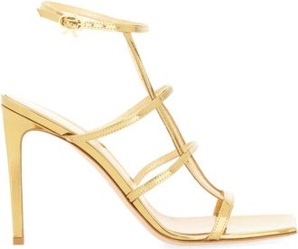 Gianvito Rossi Sandalen met hoge hakken - Dames - Sandalen met hakken - Geel - 39 EU - Schoenen
