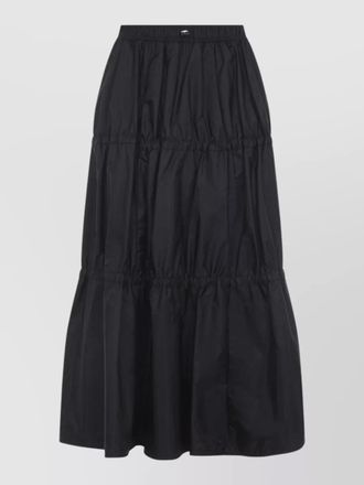 Moncler maxi skirt technical fabric elasticated waistband