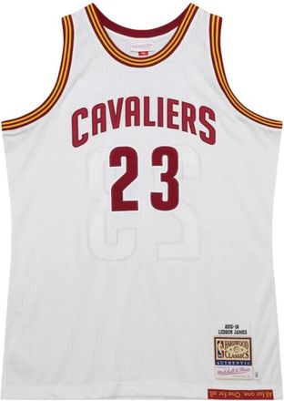 Mitchell & Ness Le Bron James Cavaliers Shirt 2015 Wit - Heren - Fitness - Wit - S - Polyester - Fitness