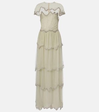 Costarellos Abito lungo Zaria in tulle